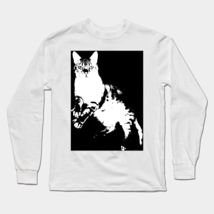 maggie on black bywhacky Long Sleeve T-Shirt